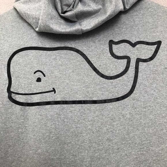Vineyard Vines | Gray Performance Long Sleeve Hooded Shirt Size: Large - Picture 7 of 7